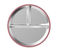 Piatti per bambini in acciaio inox con sezioni divise, riducono il cibo schizzinoso e promuovono scelte sane (vino rosso)