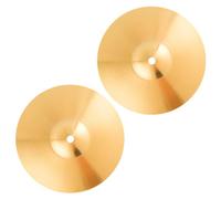 Piatti per Batteria Jazz Professionale, in Ottone Oro 2 Pezzi per Set | Ricambio Pratico per Drum Kit, Colore Oro, Finitura Resistente allo Sbiadimento, Coppia da 2 Pezzi