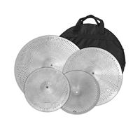 Piatti Per Batteria Musicale Set Di Piatti Muti In Quattro Pezzi 13" Hi-Hat+16" Crash+20" Ride+Borsa Per Batteria Jazz