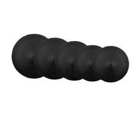 Piatti Per Batteria Musicali Piatti Per Batteria Set Silenzioso Suono Debole Wipe Mute Piatti Jazz Set Da 4/5 Pezzi(Black,5PCS)