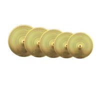 Piatti Per Batteria Musicali Piatti Per Batteria Set Silenzioso Suono Debole Wipe Mute Piatti Jazz Set Da 4/5 Pezzi(Gold,5PCS)