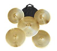 Piatti Per Batteria Musicali Set Di Piatti Quiet 14"High Hats 16"Crash 18"Crash 20"Ride Drum Piatti Per Esercitazioni A Basso Volume Più Una Borsa Per Piatti(E)