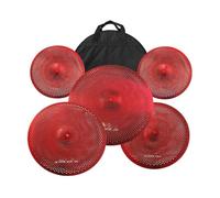 Piatti Per Batteria Musicali Set Di Piatti Quiet 14"High Hats 16"Crash 18"Crash 20"Ride Drum Piatti Per Esercitazioni A Basso Volume Più Una Borsa Per Piatti(G)