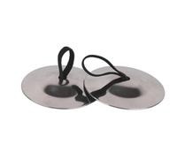Piatti Per Batteria Per Principianti Mini Strumento A Percussione Professionale Tradizionale Per Piatti Da Dito Portatile Da 2 Pezzi(Silver)