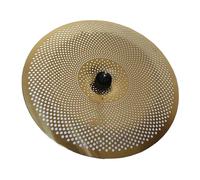 Piatti per Batteria Professionali Piatto Muto Da 16 Pollici Per Esercitazioni Indoor Piatti Per Strumenti Musicali A Tamburo A Basso Volume (Color : Gold)