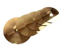 Piatti per Batteria Professionali Set Di 5 Piatti Per Batteria Jazz Golden Drum, 14'' Hi-hat/16'' Crash/18'' Crash/20'' Ride Practice Cymbal