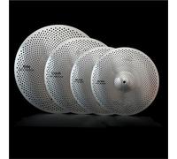 Piatti Per Batteria Set Di Batteria Piatti Silenziosi Piatti Deboli Piatti Sospesi Piatti Dingding Silenziatore Set Di Piatti Wipe 14/16/18/20 Pollici(Silver,4Pcs)