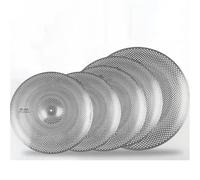 Piatti Per Batteria Set Di Batteria Piatti Silenziosi Piatti Deboli Piatti Sospesi Piatti Dingding Silenziatore Set Di Piatti Wipe 14/16/18/20 Pollici(Silver,5Pcs)