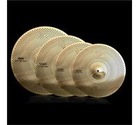 Piatti Per Batteria Set Di Batteria Piatti Silenziosi Piatti Deboli Piatti Sospesi Piatti Dingding Silenziatore Set Di Piatti Wipe 14/16/18/20 Pollici(Gold,4Pcs)
