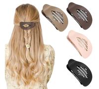 Piatti per Capelli da Donna, 4 PCS Clip Piatta per Donna, Opachi, Forte Tenuta, Comode, Mollette Capelli Donna per Sdraiarsi, Guidare