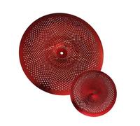 Piatti per Tamburi Piatto Rosso A Basso Volume In Due Pezzi, Piatto Cinese Da 18 Pollici E Piatto Splash Da 10 Pollici Per Set Di Batteria