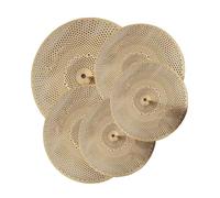 Piatti per Tamburi Set Di Piatti Muti Da 5 Pezzi 14"Hi-hat/16"Crash/18"Crash/20"Ride Per Esercitarsi Con La Batteria