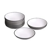 Piatti piani Ciotole Fondi Piatto da portata semplice nordico Piatto da immersione Piatti in ceramica for la casa Piatti Salsa e aceto Piatti piccoli 10 pezzi Insalatiera