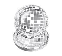 Piatti Piani Da 25 Pezzi Con Elementi Discoteca, Piatti Piani Per Decorazioni Per Feste, Decorazioni Per La Tavola, Forniture Per Feste, Piatti Piani Creativi Personalizzati