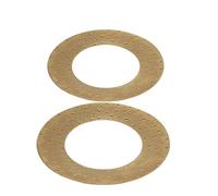 Piatti piani in ceramica, piatti piani in porcellana goffrata con bordo dorato, smalto altamente lucido, bianco puro, piatti per bistecca, ristorante, cucina di casa (gold 2pcs, 11inch)