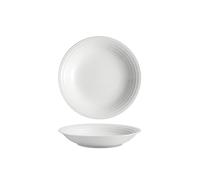 Piatti Piani Moderni Ciotola bassa in ceramica bianca da 12 pollici, grande, for zuppa, cucina, ristorante, servizio commerciale, colazione, cena Piatti Piani Impilabili