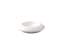 Piatti Piani Moderni Piatto da portata rotondo in ceramica, piatto antipasto speciale for ristorante occidentale, cucina molecolare tridimensionale, bianco puro Piatti Piani Impilabili