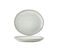 Piatti Piani Moderni Piatto ovale in ceramica da 10 pollici, forma speciale, for cibo occidentale, servizio tavola for cucina di ristoranti, leggermente imperfetto Piatti Piani Impilabili