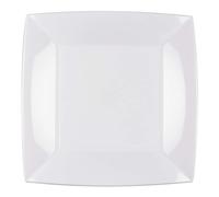 Piatti Piani Nice Bianchi Riutilizzabili 23x23 cm 15 pz GOLDPLAST - Feste Buffet