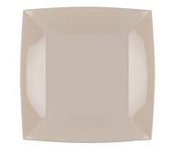Piatti Piani Nice Quadrati Taupe Polipropilene 23x23 cm 15 pz - Goldplast