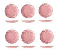 Piatti piani piatti piani 6 pezzi 25,4 cm piatti piani in ceramica dessert insalata bistecca pasta e antipasti piatti da portata adatti al microonde e alla lavastoviglie (bianco, 20,3 cm, 6 pezzi