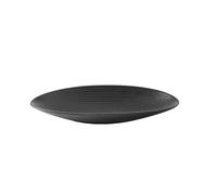 Piatti Piatto ovale in ceramica for la tavola, piatto for pesce al vapore, piatto creativo Stoviglie Per La Cena(Black,14inch)