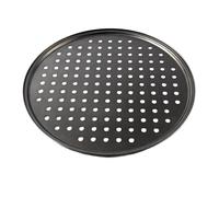 Piatti Pizza 24.5/26/28/32 centimetri In Acciaio Al Carbonio antiaderente Pizza Teglia Stampo Bakeware Piatto Piatto Profondo Strumenti Vassoio Rotondo Vassoio Pan di Cottura grandi(32cm with hole)