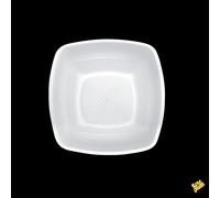 Piatti Plastica Square Fondi 180mm PP cfz 25pz (Bianco)