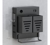 piatti, Portautensili da parete con ganci, contenitore for coltelli, scolaposate for cucina e sala da pranzo(Schwarz)