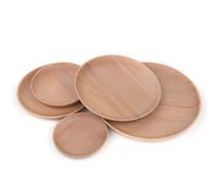 Piatti rotondi in legno Utensili da cucina sani ecologici delicati per la festa