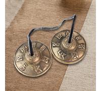 Piatti tibetani Tingsha in ottone regalo creativo portatile per gli amici