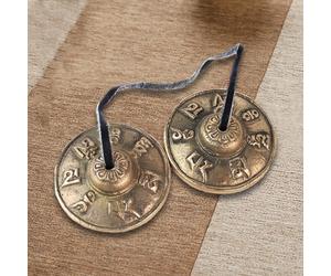 Piatti tibetani Tingsha in ottone regalo creativo portatile per gli amici