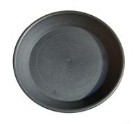 Piattini rotondi in plastica, 12 pezzi, per la cura delle piante da interni, raccolgono l'acqua in eccesso e limitano la migrazione del suolo sulle superfici (nero)