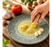 Piattino Grattugia Pomodoro, Piatto Per Grattugiare In Ceramic, Ciotola in ceramica con grattugia per aglio Per Formaggio, Zenzero, Cipolla, Wasabi，D