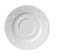 HENDI Piattino, per HENDI Tazzina da espresso 798010, angoli robusti e smalto di qualitá, adatto a microonde e lavastoviglie, ø125mm, porcellana bianca