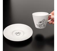 Villeroy & Boch Manufacture Rock blanc - Mickey Mouse - Piattino per tazzina, bianco, lavabile in lavastoviglie, utilizzabile nel microonde, effetto ardesia con disegni di Disney Topolino