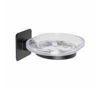 PIATTINO PORTA SAPONE SAPONETTA NERO ACCESSORI BAGNO A MURO COLD WIND BLACK