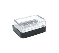 PIATTINO PORTA SAPONE SAPONETTA NERO ACCESSORI BAGNO A MURO PARETE 25 BLACK