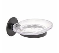 PIATTINO PORTA SAPONE SAPONETTA NERO ACCESSORI BAGNO A MURO PARETE WIND BLACK