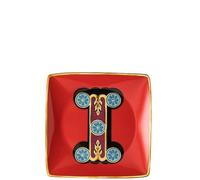 Piattino Quadrato Rosso Lettera I Versace Holiday Alphabet