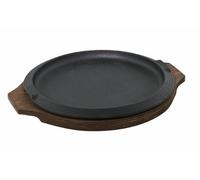 PIATTO A SERVIRE TONDO GHISA VASSOIO LEGNO ilsa PER CARNE braceria steak house