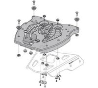 SW-MOTECH GPT.00.152.400 Adapter Plate for Alu-Rack, Multicolore, OS