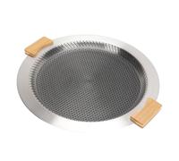 Piatto barbecue, struttura esagonale a nido d'ape resistente anti -stick Sus304 in acciaio inossidabile grill per grill con manici in legno staccabile per cottura all'aperto