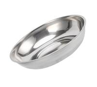 Piatto Bilancia in Acciaio Inox Argento, Rotondo e Impilabile | Superficie Liscia e Base Antiscivolo, Stabile sulla Scala, Accessorio per Particelle, Noci e Semi