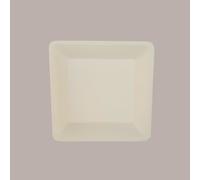 Piatto Biodegradabile Eco Quadrato 20x20 Carta Polpa Cellulosa 50 pezzi