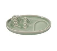 Piatto Calligrafia Ceramico Verde per Studenti, Portatile Multifunzione | Uso in Movimento, Facile da Pulire, Elegante, per Collezionisti di Strumenti, Leggero, per Pittura Scrittura