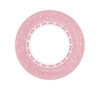 Piatto carta 23 cm - 8 pezzi - baby cuori rosa