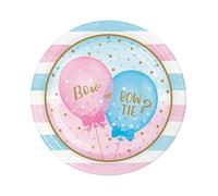 Piatto carta 23 cm - 8 pezzi - gender reveal