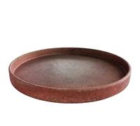 Piatto Centrotavola Decorativo in Travertino Rosso Red Travertine Plate Ø 40cm