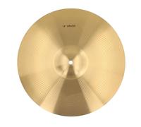 Piatto Crash, Piatto per Batteria Crash, Piatto per Batteria Dal Suono Brillante in Ottone con Finitura Tradizionale 14/18/20, Piatto per Esercizi per Batteria Jazz (Oro) (14
